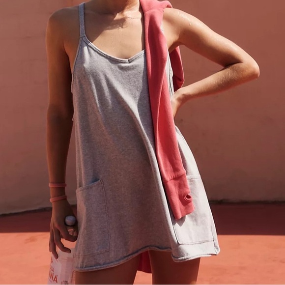 NEW Hot Shot Mini Dress Large Heather Grey - Picture 2 of 14